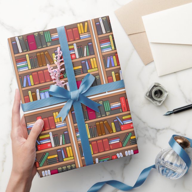 Papel de embrulho de livro, papel de presente de l (Presentear)