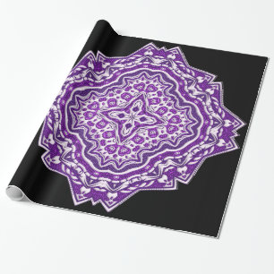 papel de embrulho de mandala roxo