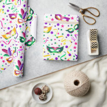 Papel de embrulho de máscaras, papel de presente d