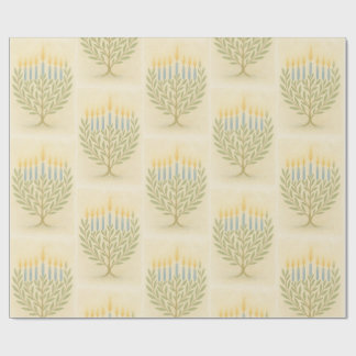 Papel de embrulho de Menorá de Chanukah