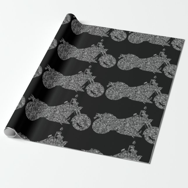 Papel de embrulho de motocicleta incomum único (Desenrolado)