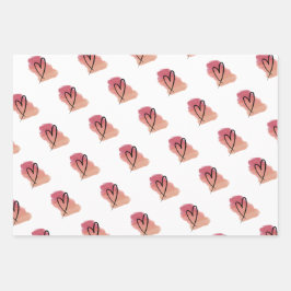 Papel de embrulho de namorados cardíaco