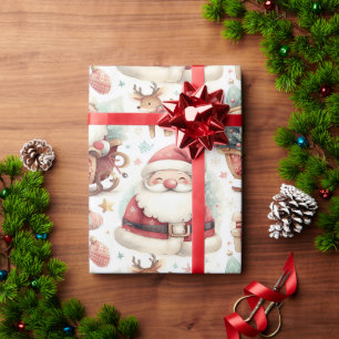 Papel de embrulho de Natal alegre e festivo