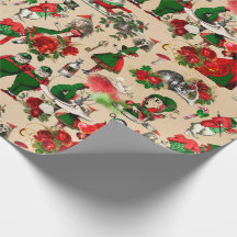 Papel de embrulho de Natal Alice no País das Marav