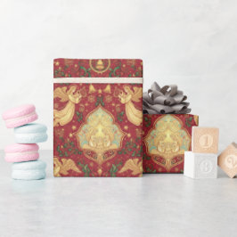 Papel de embrulho de Natal Anjos do Nascimento Vit