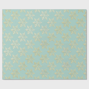 Papel de embrulho de Natal Aqua & Teal com Acentos