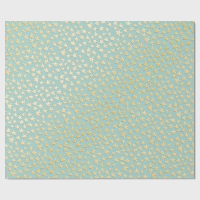 Papel de embrulho de Natal Aqua & Verde-azulado co (Aberto)
