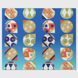 Papel de embrulho de Natal Bold Ornamentos Moderno
