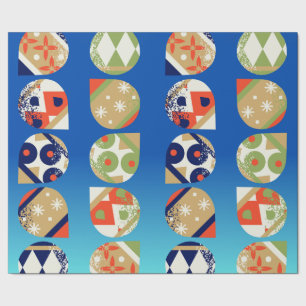 Papel de embrulho de Natal Bold Ornamentos Moderno