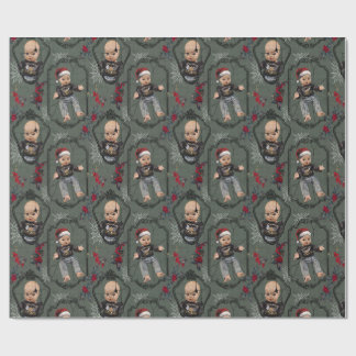 Papel de embrulho de Natal Boneca Assustadora