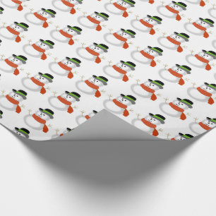 Papel de embrulho de Natal/Bonecos de neve