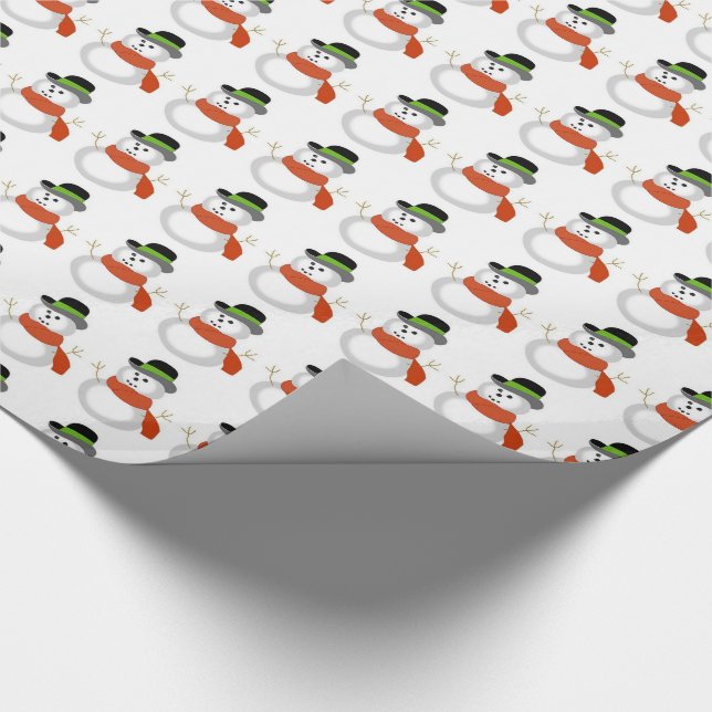 Papel de embrulho de Natal/Bonecos de neve (Ponta)