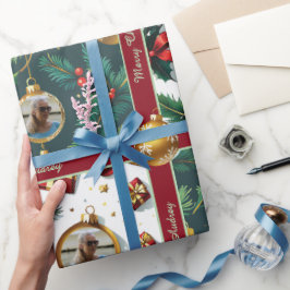 Papel de embrulho de Natal bonito com texto