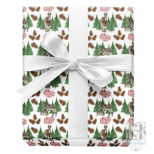 Papel de embrulho de Natal Burro Rústico