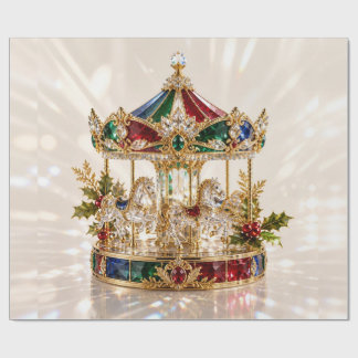Papel de embrulho de Natal Carousel Jóias de Luxo