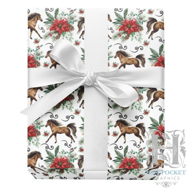 Papel de embrulho de Natal Cavalo Elegante (Criador carregado)