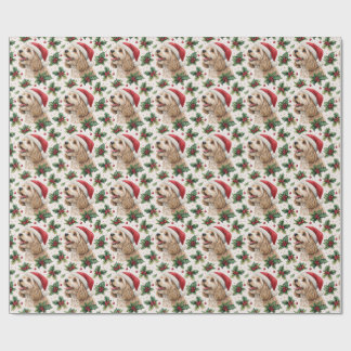 Papel de embrulho de Natal Cavapoo
