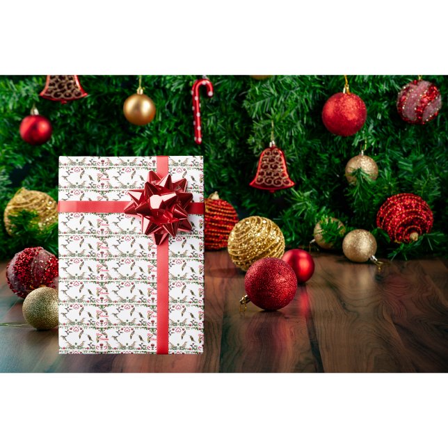 Papel de embrulho de Natal com beija-flor (Criador carregado)
