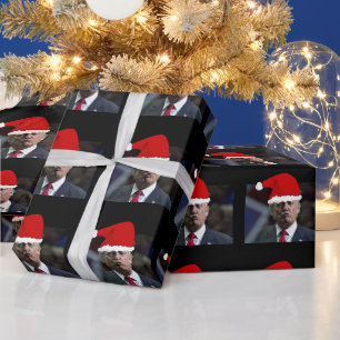 Papel de embrulho de Natal com beijo de DONALD TRU