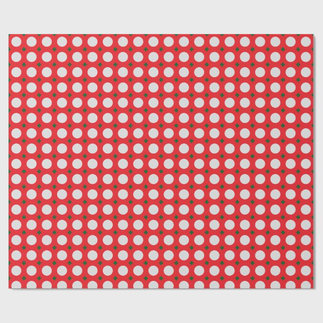 Papel de embrulho de Natal com bolinhas (Aberto)