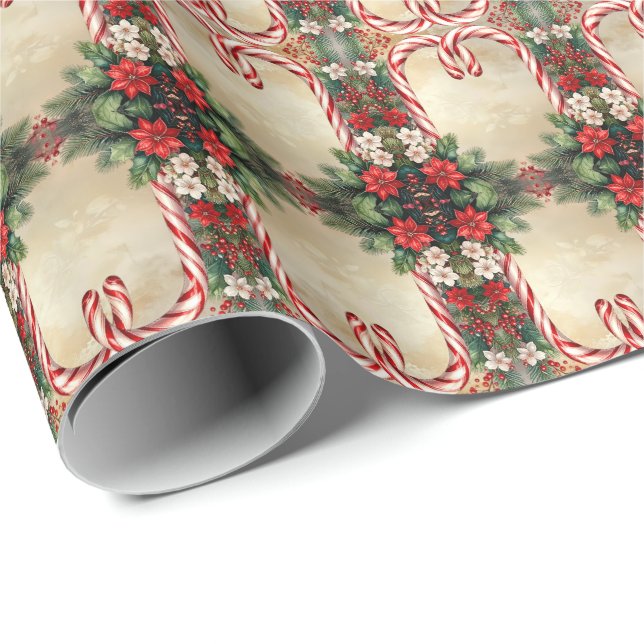Papel de embrulho de Natal com caneta de açucar (Ponta do rolo)