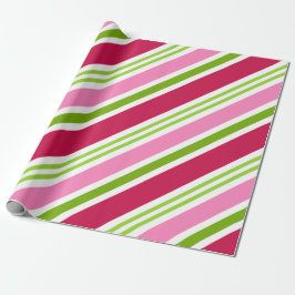 Papel de embrulho de Natal com doce rosa retrô de