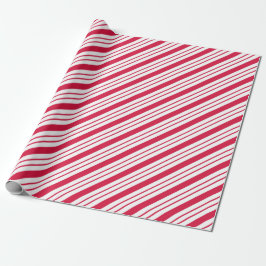 Papel de embrulho de Natal com doces de peppermint