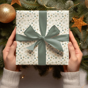 Papel de embrulho de Natal com flocos de neve eleg