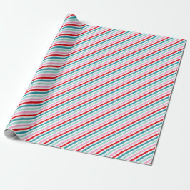 Papel de embrulho de Natal com listras clássicas