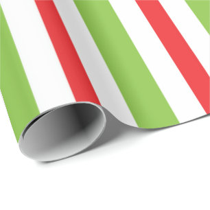 Papel de embrulho de Natal com Listras Verdes e Ve
