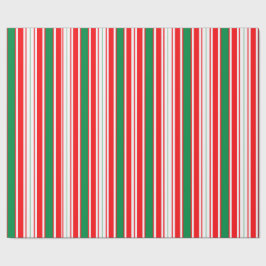 Papel de embrulho de Natal com listras vermelhas,