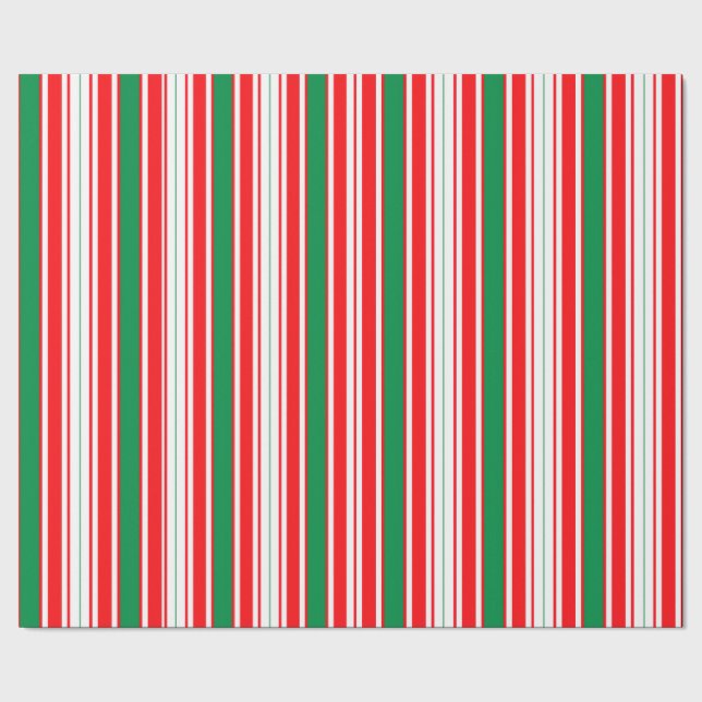 Papel de embrulho de Natal com listras vermelhas,  (Barra)