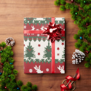 Papel de embrulho de Natal com renas