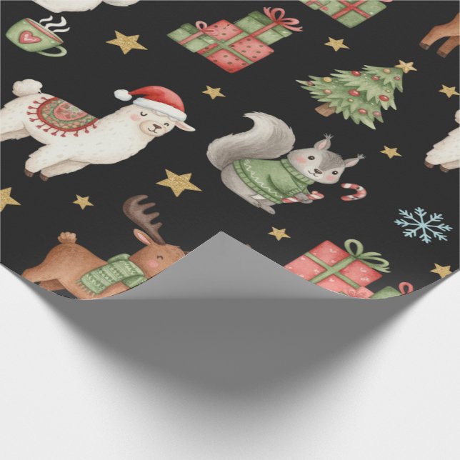 Papel de embrulho de Natal Cozy Critters (Ponta)