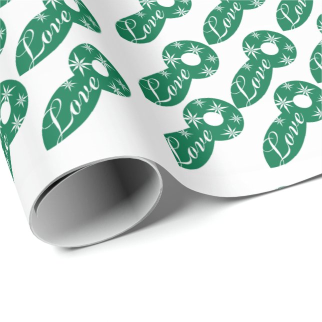 Papel de embrulho de Natal da época do amor (Ponta do rolo)