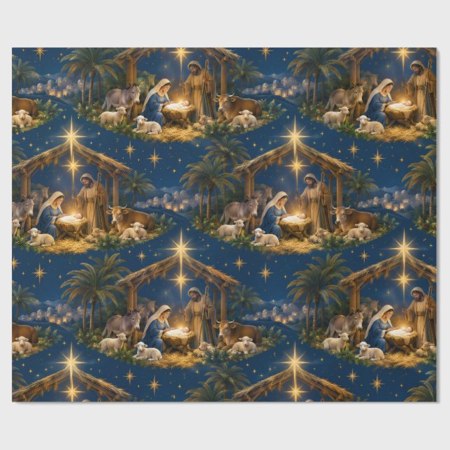 Papel de embrulho de Natal da Natividade (Aberto)