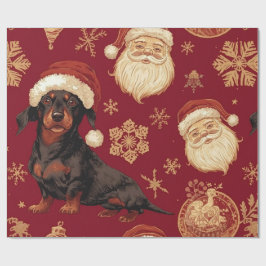 Papel de embrulho de natal Dachshund