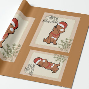 Papel de embrulho de natal Dachshund