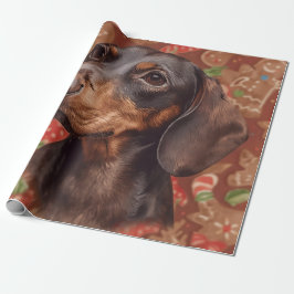 Papel de embrulho de natal Dachshund