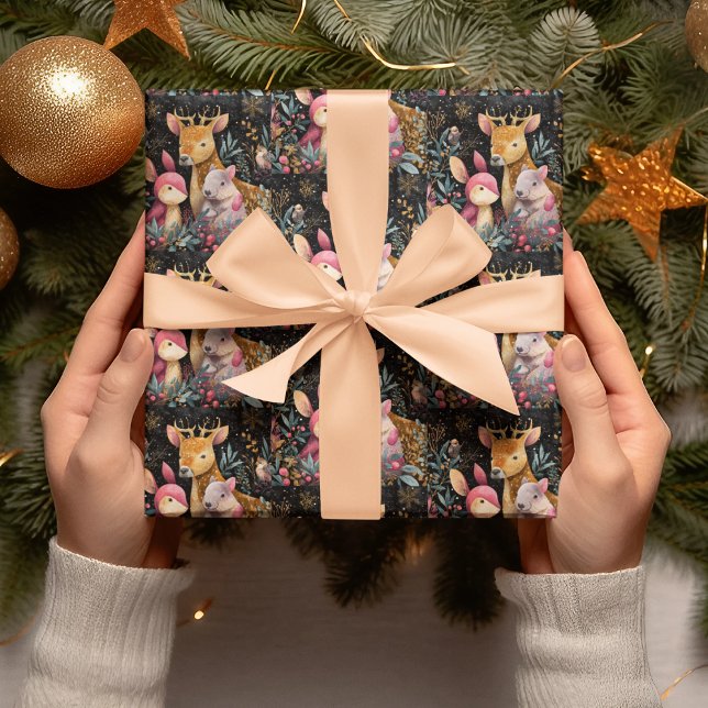 Papel de embrulho de Natal de Animais Selvagens Ca (Criador carregado)