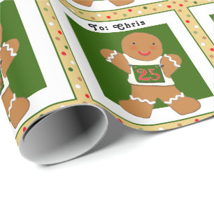 Papel de embrulho de Natal de atletismo