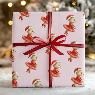 Papel de embrulho de Natal de bailarina para crian