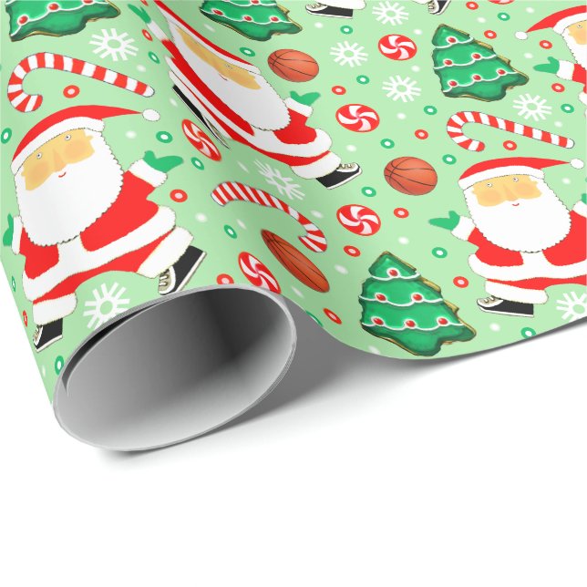 Papel de embrulho de Natal de basquete (Ponta do rolo)
