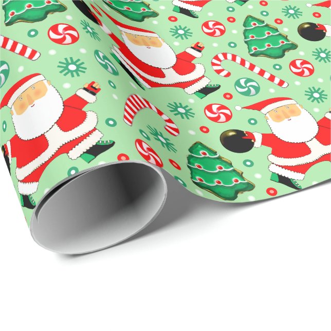 Papel de embrulho de Natal de boliche (Ponta do rolo)