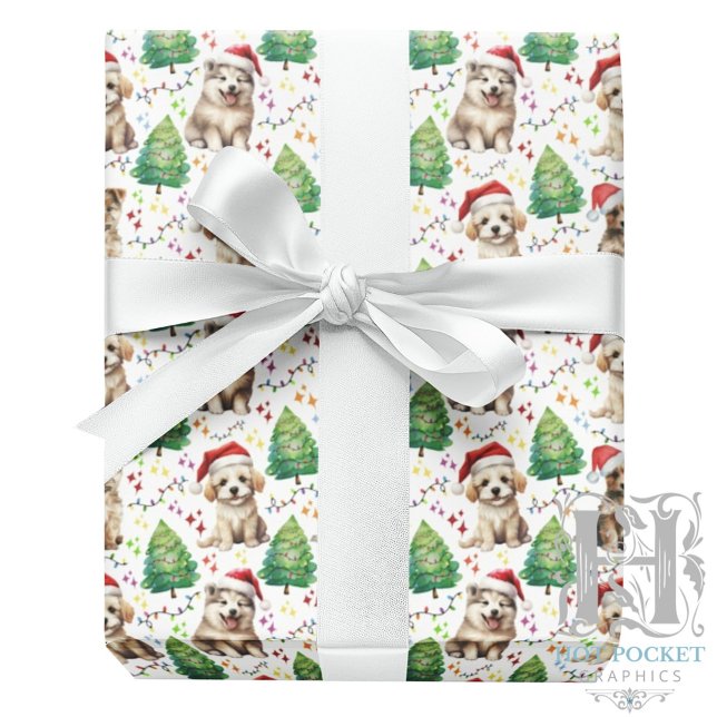 Papel de embrulho de Natal de cachorro (Criador carregado)