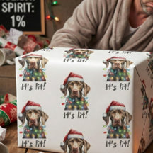 Papel de embrulho de Natal de cachorro engraçado –