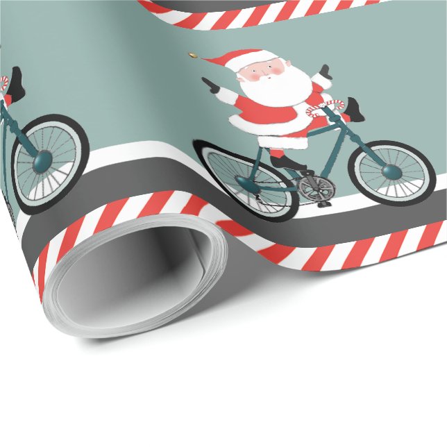 Papel de embrulho de Natal de Ciclismo (Ponta do rolo)