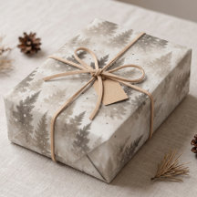 Papel de embrulho de Natal de floresta de pinheiro
