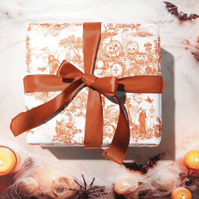 Papel de embrulho de Natal de Halloween laranja vi (Criador carregado)
