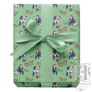 Papel de embrulho de Natal de Jiu Jitsu